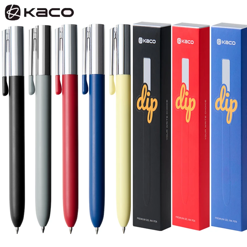 

KACO DIP Point Metallic Gel Pen,Ins High-Aesthetic Click Pen with Satisfying Fidget Mechanism Comfortable grip Signature stylos