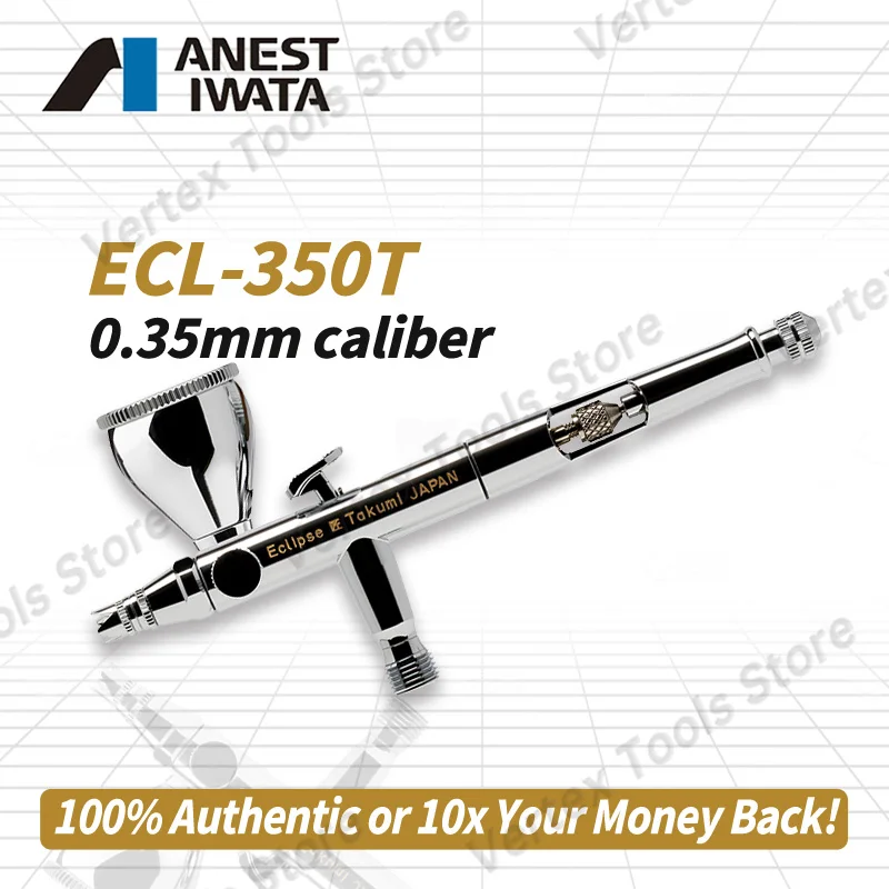Iwata ECL350T Professional Airbrush 0.35mm Dual Action Side Feed Spray Gun for Car Paint Furniture Nail Art Gundam DIY Painting