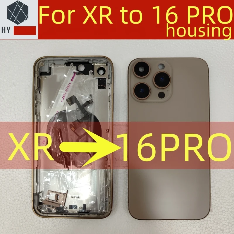 housing For XR Like 16 Pro Housing XR Up To 16 Pro Housing Back DIY Back Cover Housing Battery Middle Frame Replacement