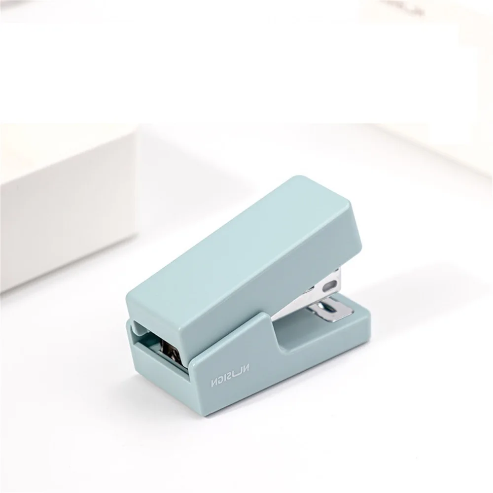 Deli Macaron Mini Portable Manual Stapler Set 24/6 Staples School Office Supply Business File Binding Tool Student Stationery