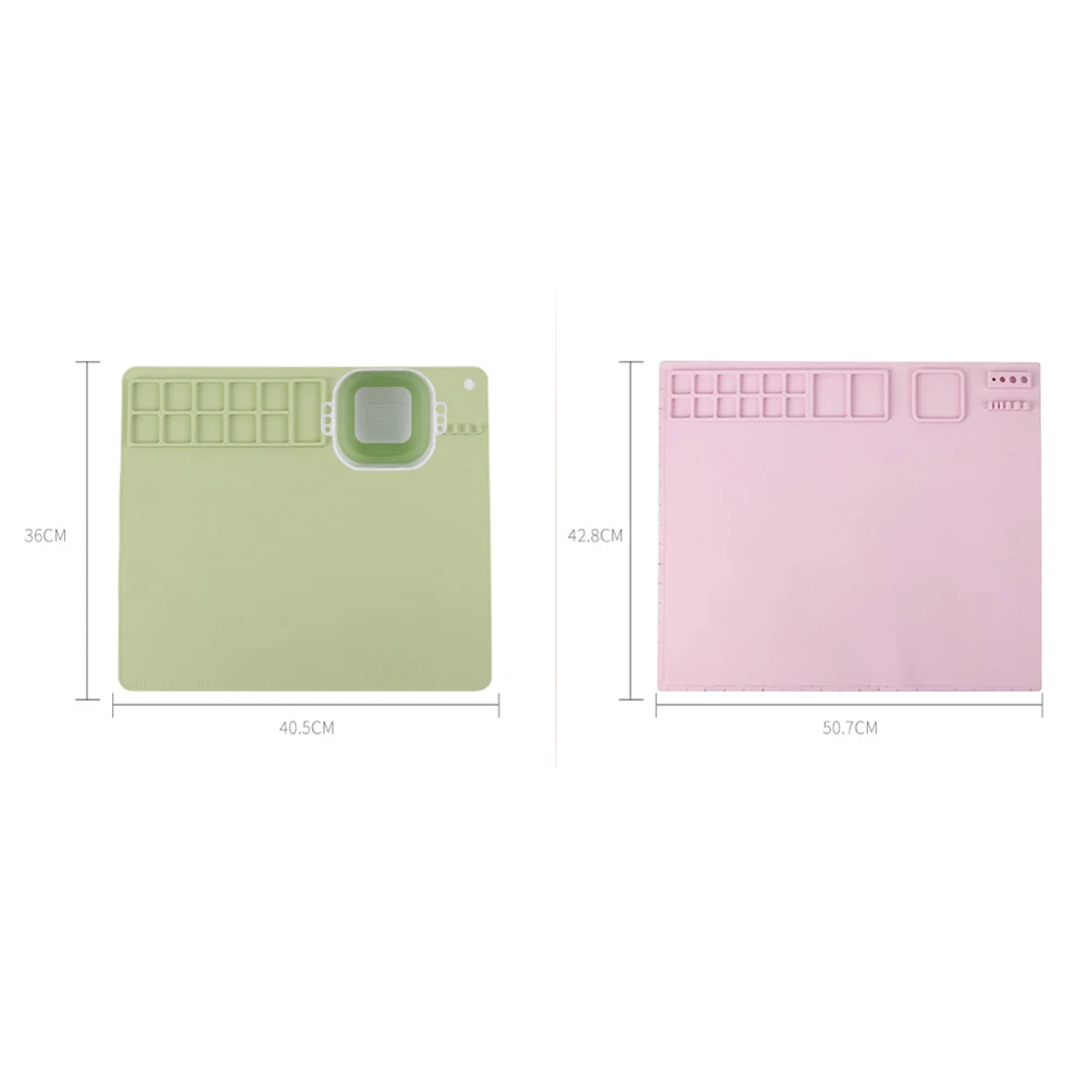 Rectangular Silicone Painting Mat Flexible DIY Craft Mat Watercoloring Art Drawing Pad School Stationery Supplies Christmas Gift