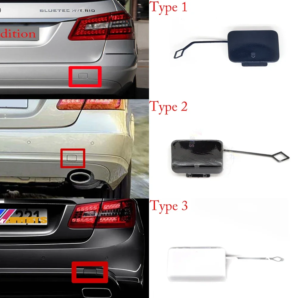 For 09-12 Mercedes E-class W212 Sedan S212 Touring REAR TOW COVER E180 E200 E220 E250 E300 E350 E400 E500 E63 AMG