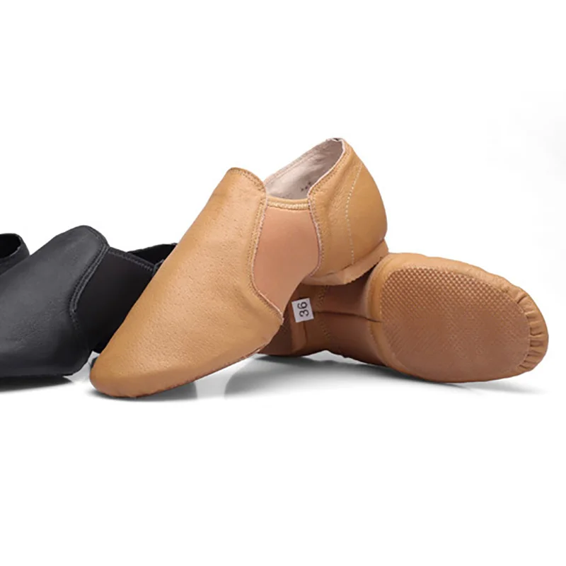 

Обувь для джазовых танцев из натуральной кожи для девочек Коричневые, черные противоскользящие джазовые туфли для взрослых Танцевальные кроссовки Высококачественная джазовая обувь 24-44