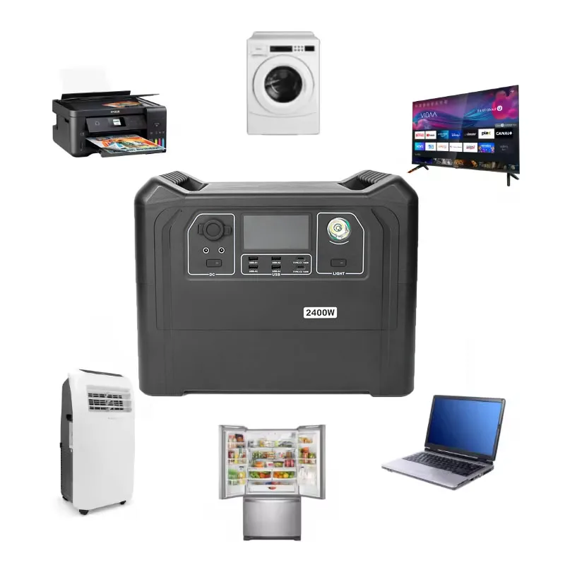 

Быстрая доставка, 2400 Вт, домашняя уличная портативная электростанция для хранения солнечной энергии с беспроводной зарядкой