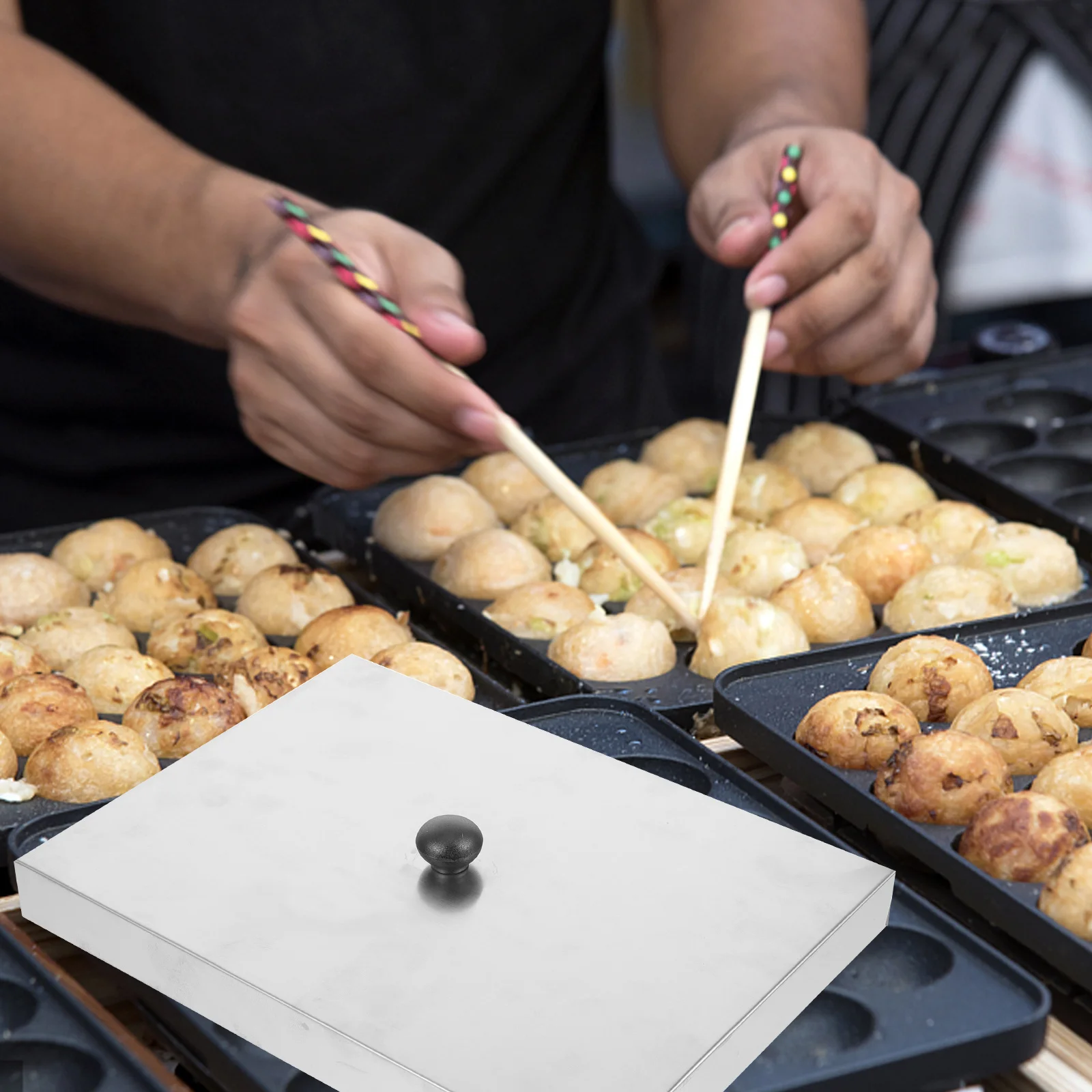 

Stainless Steel Lid Octopus Cooker Pot Lids Combined Cover Flat Metal Tray Server Food Holder