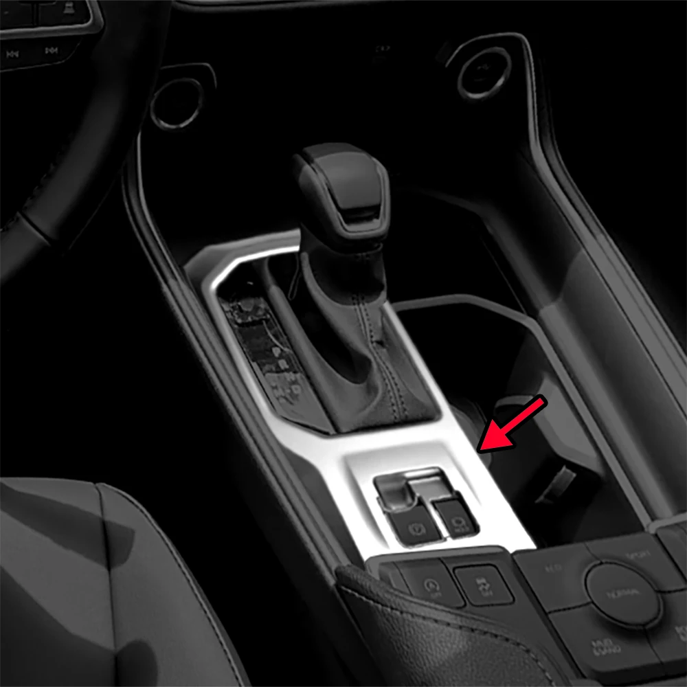 

Silver Matte Interior Center Console Gear Shifter Panel Bezel Moulding For 2024 2025 Toyota Grand Highlander Accessories