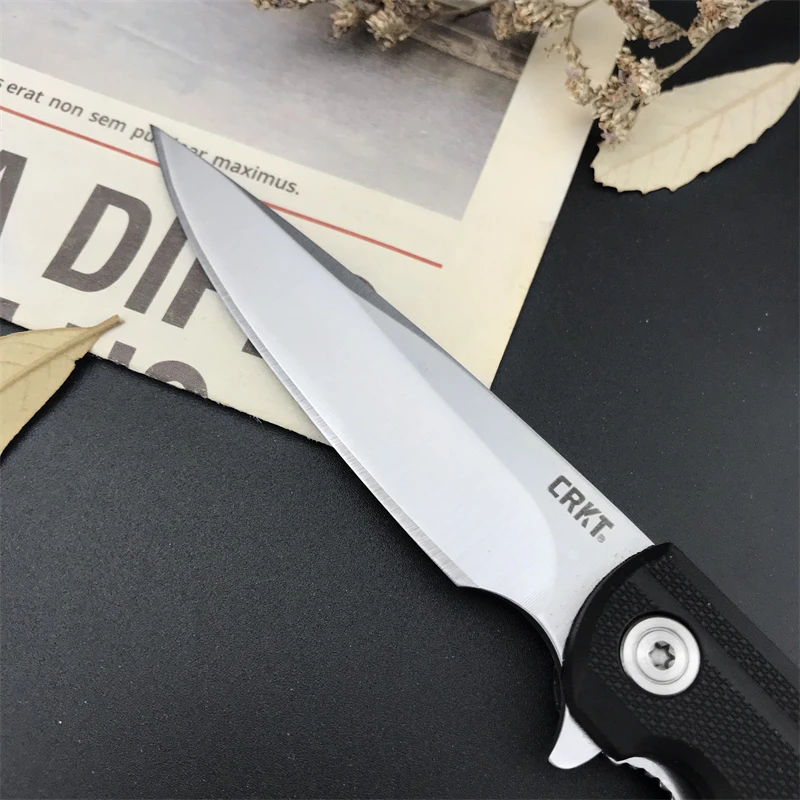 CR.KT3801 Outdoor Fishing Cutting Rescue Fruit Knife G10 Handle Rescue Survival Defense EDC Pocket Knife