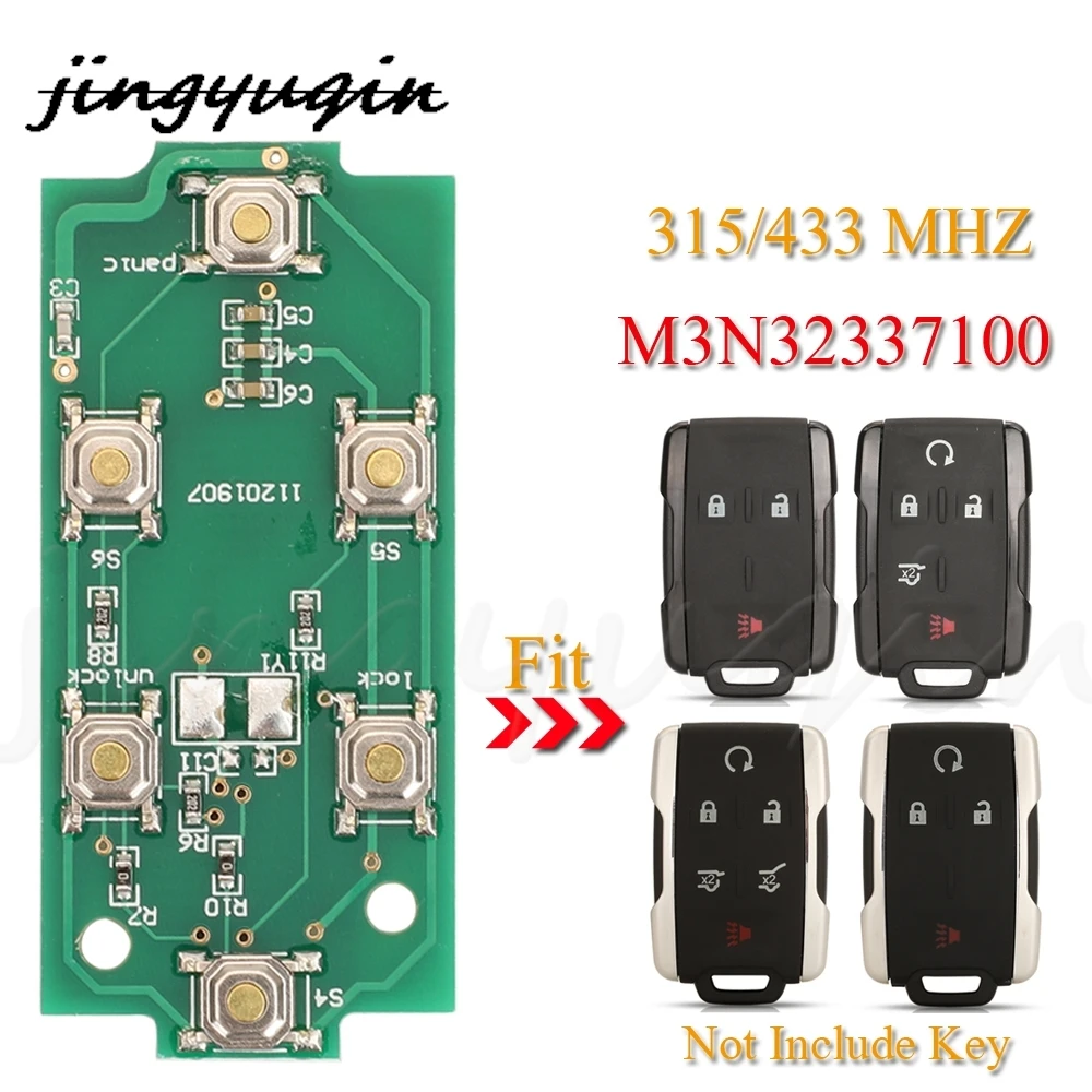 jingyuqin Car Key Circuit Board 315/433MHZ M3N32337100 For Chevrolet Colorado Silverado Suburban Tahoe GMC Sierra Canyon