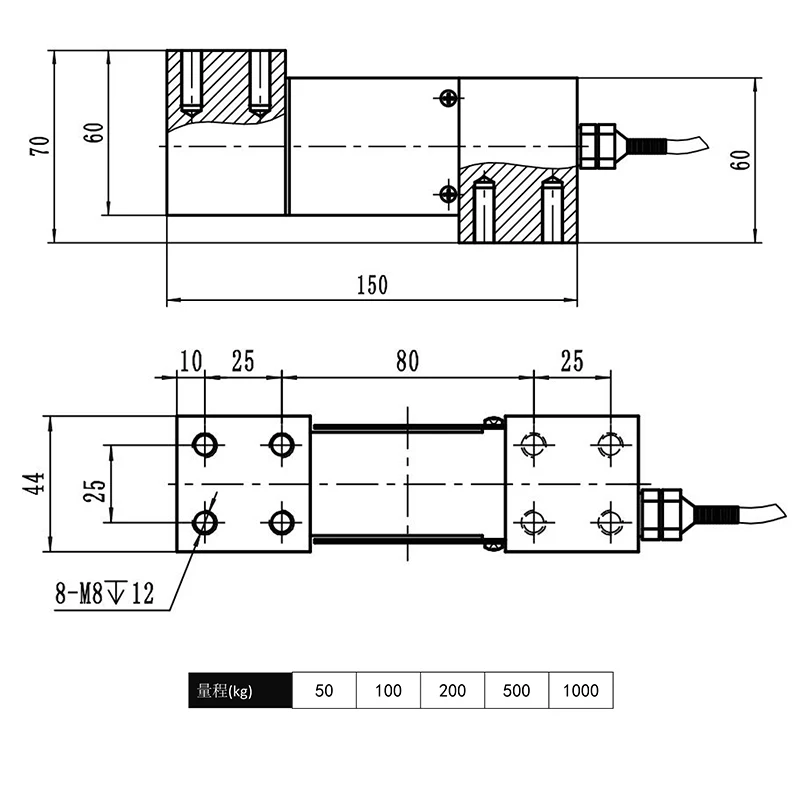 Force-measuring, Tension and Pressure Seal of Automatic Control System of Cantilever Beam Weighing Sensor Garden Tools