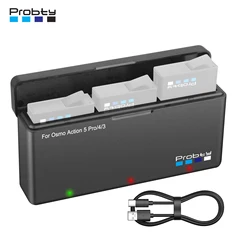 Probty For DJI Osmo 360 Action Multifuntional Battery Case for DJI Osmo Action 5 Pro/Action 4 DJI Action Camera Accessories