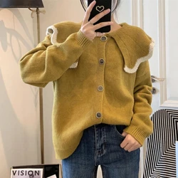 Gentle Versatile Sweater Jacket Fashionable Temperament Sweater Knitted Cardigan Women's Loose Lazy Jacket Knitted Top Trend