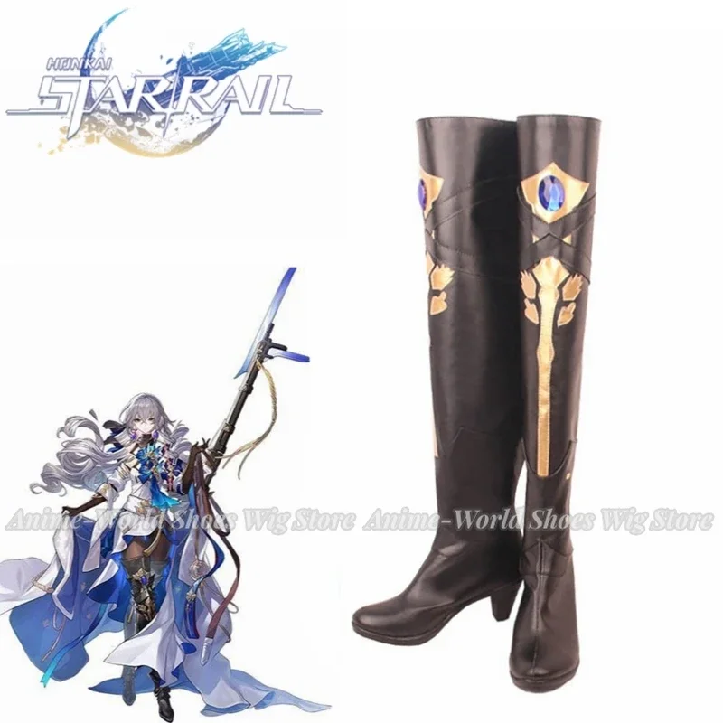 Honkai: Star Rail Bronya Zaychik Cosplay Boots High Heel Shoes Custom Made