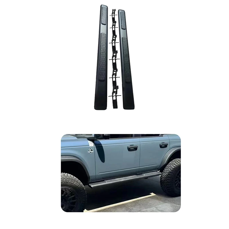 Off-Road Vehicle Accessories 4 Doors Aluminum Alloy Side Steps Nerf Bars Running Boards For Ford Bronco 2021+