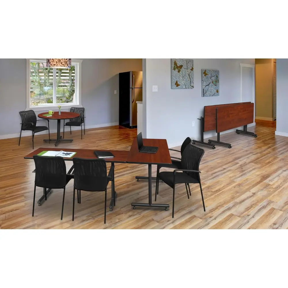 

Kobe 72 x 24 in. Steel TBase Training Seminar Table Cherry