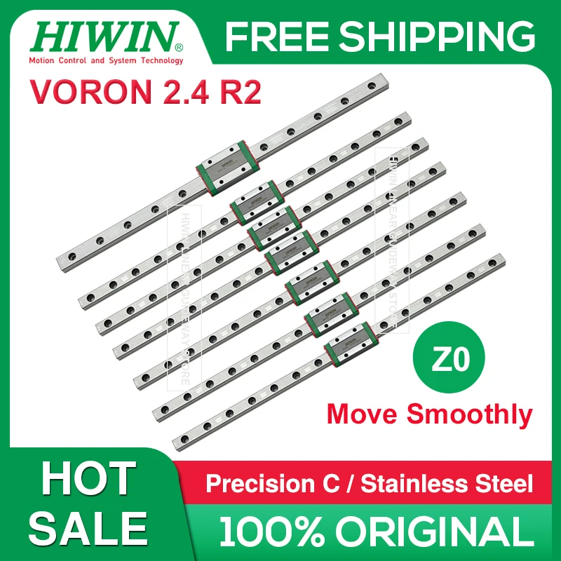 Hiwin Voron Linear Rail Kit 24 r2 24 Trilhos Mgn9h Mgn12h Voron r2 250 mm 300 mm 350 mm de Construção 1pc