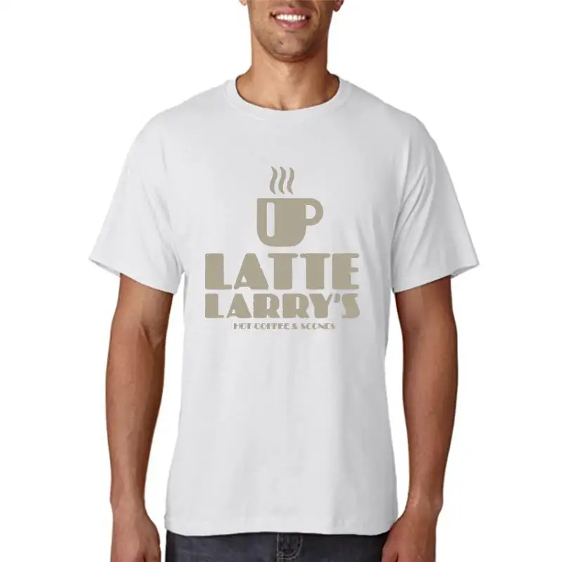 Title: Curb Your Enthusiasm Latte Larrys Men Dark Chocolate T Shirt