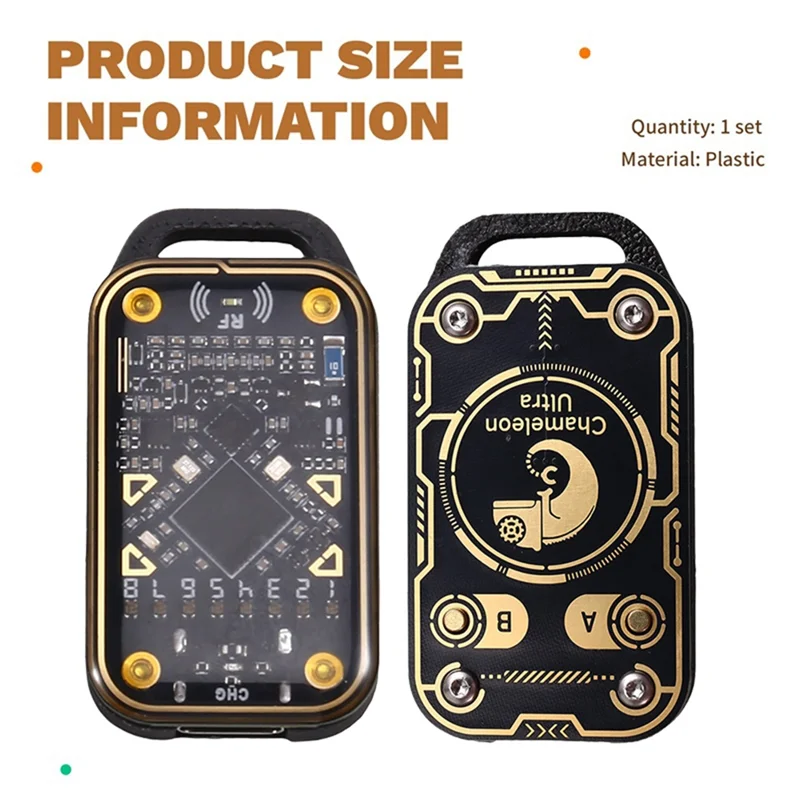 AA60-Chameleon Ultra RFID Smart Chip Reader + 4XUID พวงกุญแจสมาร์ทการ์ดจําลอง NFC Duplicator 125K 13.56Mhz ID IC Card ถอดรหัส