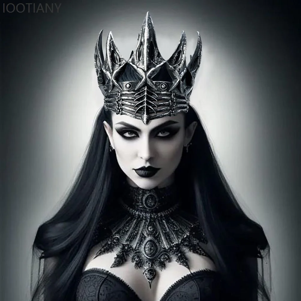 

Halloween Dark Retro Raven Crown Snow White and the Huntsman Party Costume Prince Cosplay Crown Headpiece Accessories Props