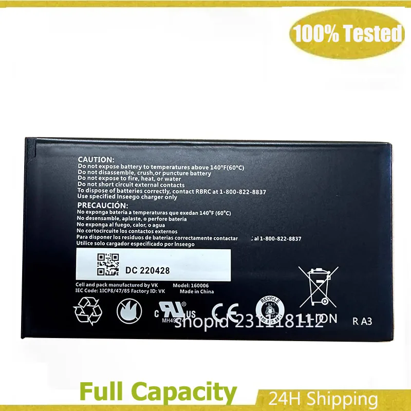 NEW production date for inseego 160006 battery 5050mAh Replacement + Tracking Number for inseego for inseego battery