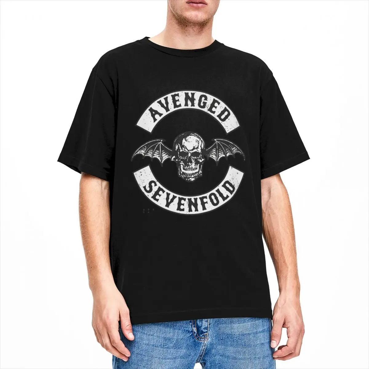 Haikyuu T-Shirt American Avenged Sevenfold 100 Cotton T Shirts Heavy Metal Band Tee Shirt for Men Summer Y2K Short Sleeve Tees image 3