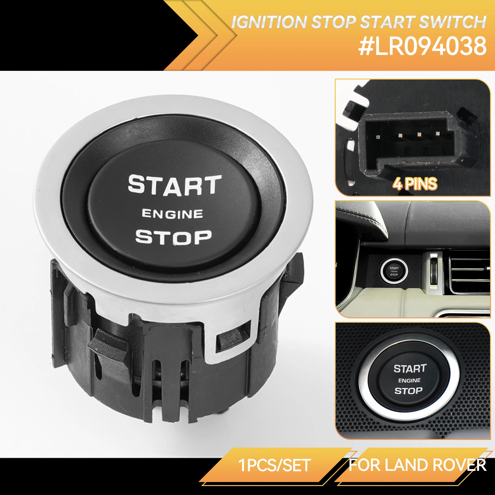 LR094038 Ignition Stop Start Button Switch For Land Rover Range Rover Sport Evoque Discovery Sport LR037611 LR056640 LR068334