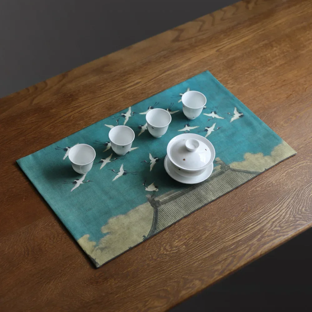 Table Mat Placemat, Cup Holder, Tea Pads, Tea Towel, Kitchen Tea Accessories, Decoration Cloth Napkin, Coaster, 50*30cm