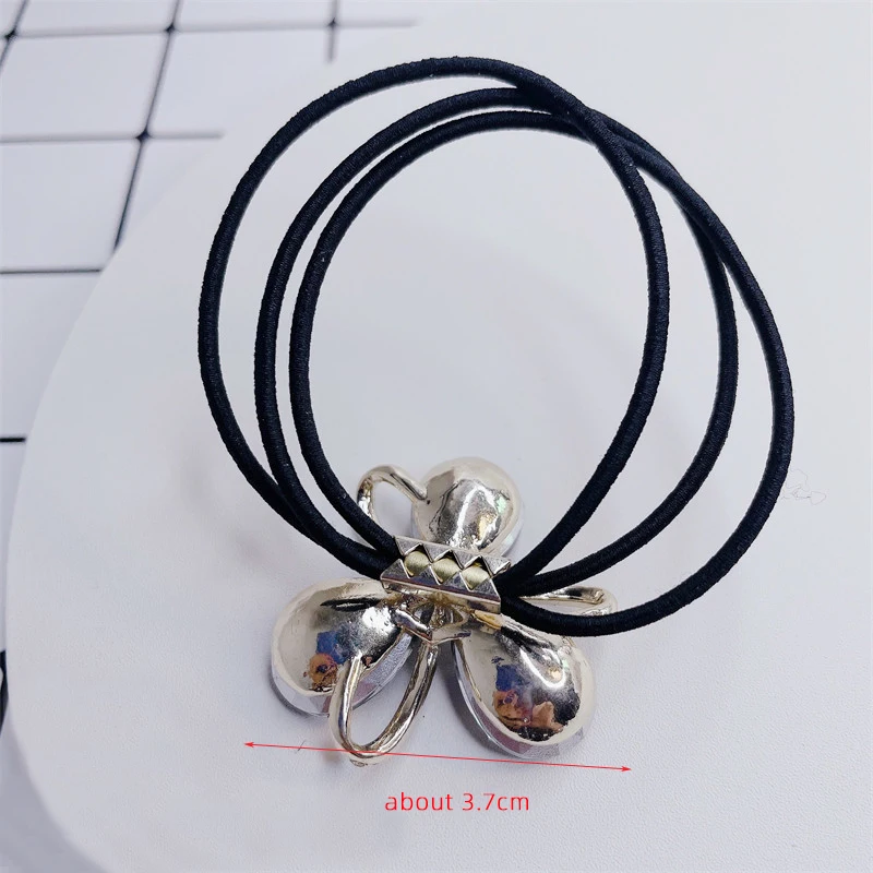 New Fashion Korean Style Alloy Glass Hair Rope For Girl Women Headbands Shining Flower Ponytail Elastic Hair Bands Hair Ties