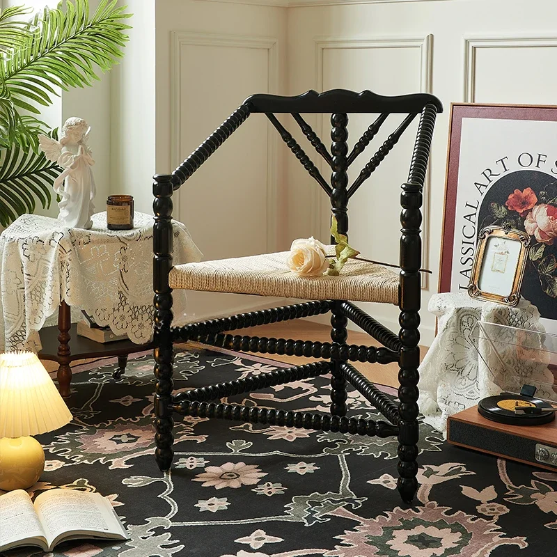 

Балкон, скандинавские деревянные стулья, современный дизайн, черный стул для чтения, гостиной, роскошная расслабляющая итальянская мебель для салона Fauteuil