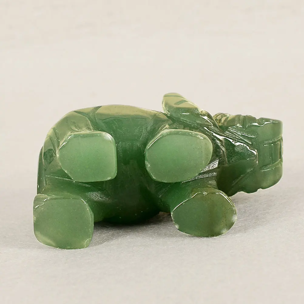 

Elephant 1.5 Inch Natural Aventurine Stone Handcrafted Animal Ornament Desktop Decor For Home Office Green