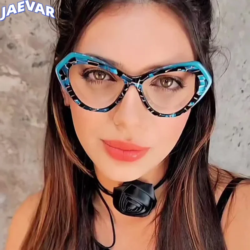 

Ultra Light Glasses Frame Fashion And Irregular Cat Eye Women's Glasses Frame Anti Blue Light Optical Prescription Frame 5234