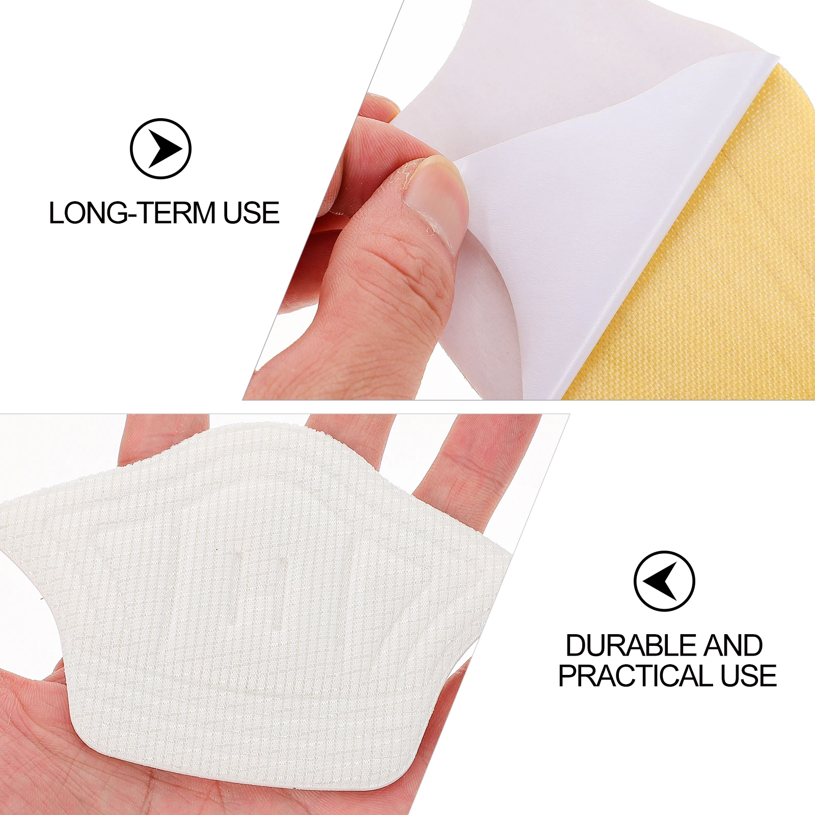 3 أزواج من وسادة الكعب المضادة للتآكل ملصق كعب غير مرئي تصميم منقوش متقاطع لتخفيف الآلام