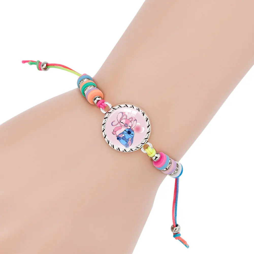 Miniso 애니메이션 주변기기 스타 베이비 팔찌 Stilt 다채로운 팔찌 Boho Stitch Liluo 비즈 체인