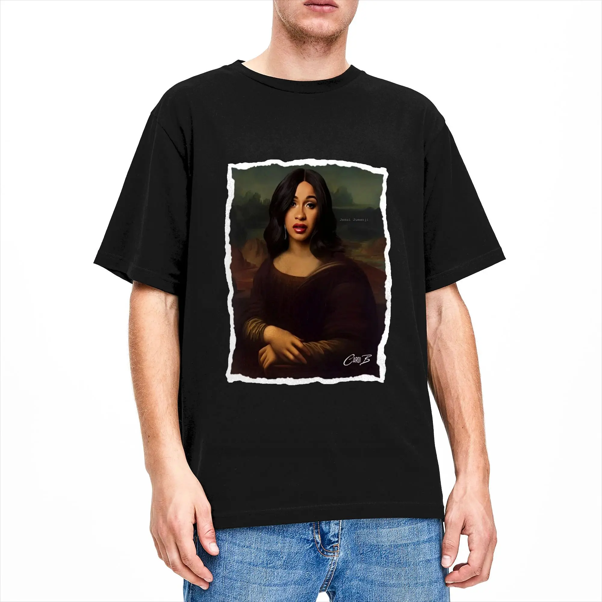 Mona Cardi B T-Shirt  Fashion T Shirts Short-Sleeved Streetwear Tops Beach 100 Cotton Oversized Clothing