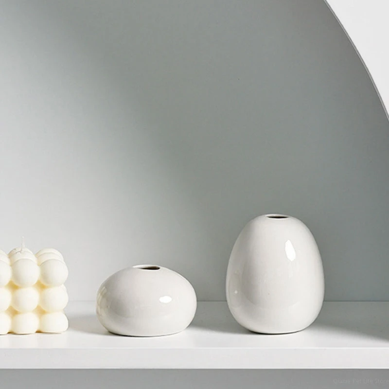 Jarrón de brotes de cerámica de estilo coreano, jarrones de flores de un solo tallo, Mini macetas de botellas de plantas, soporte Floral decorativo para el hogar, decoración de escritorio