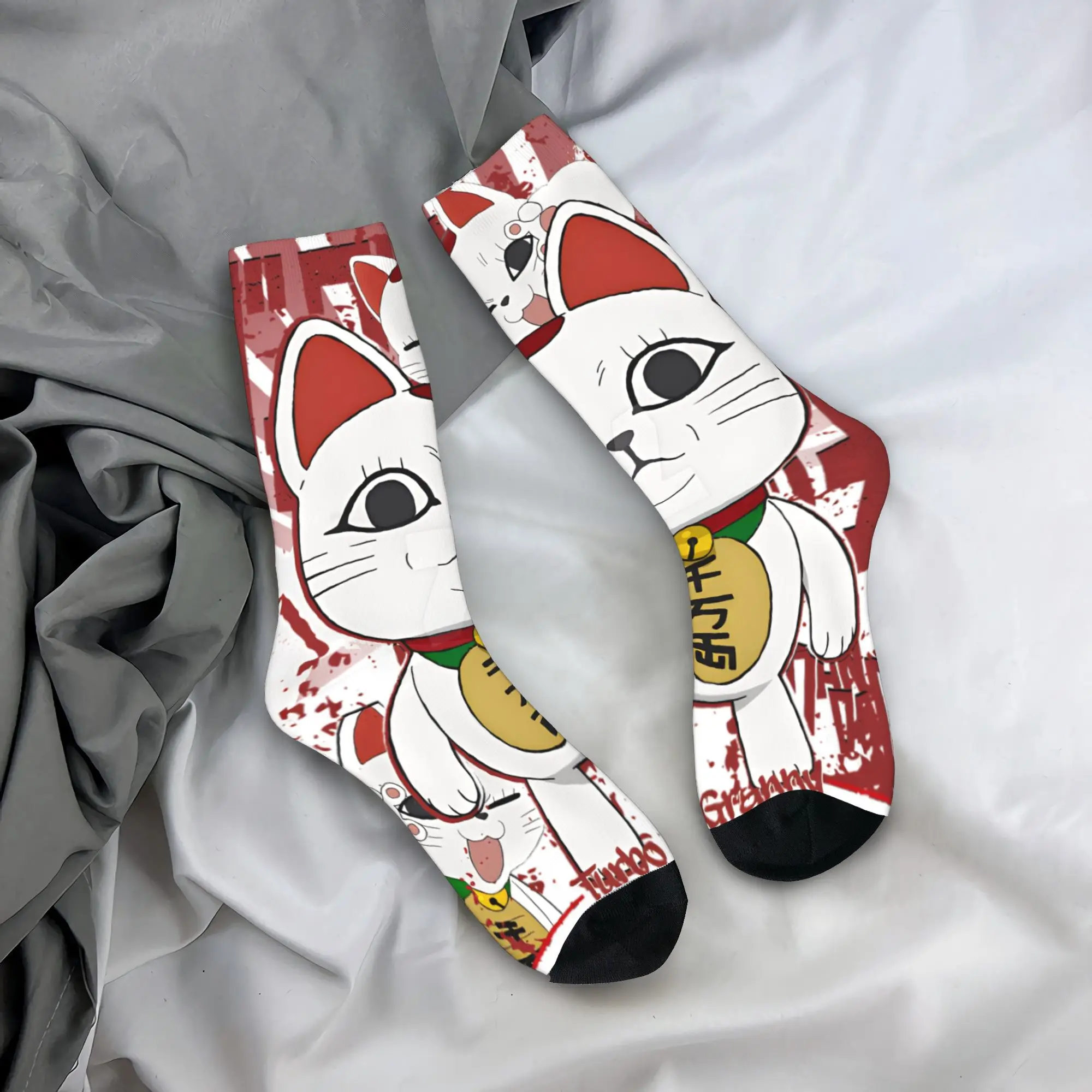 

Cat Dandadan Socks Non Slip Stockings Men Quality Climbing Socks Spring Funny Pattern Socks