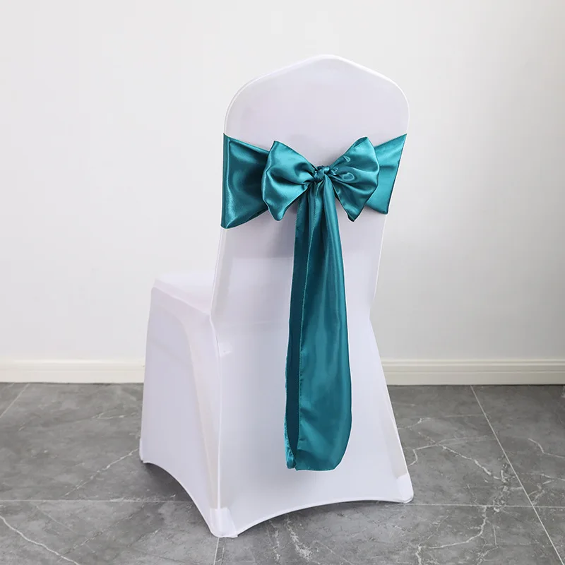 Wedding Decoration Chair Satin Sash Bow Tie Self-Tie 10 Pieces Per Lot Plain Solid Colour Birthday Party Festival Hotel Holiday