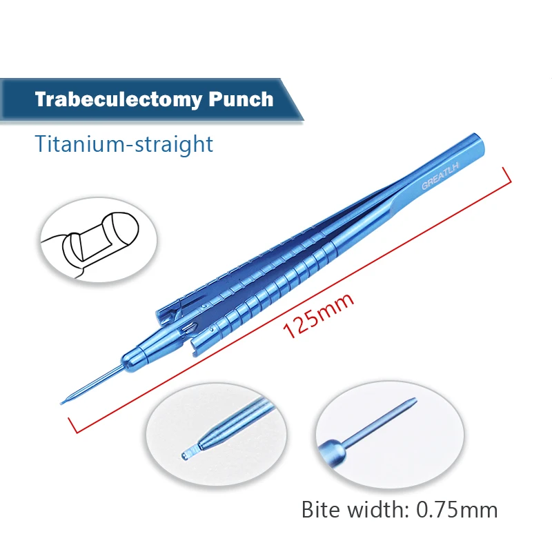 Imagem -06 - Titânio 174 Inoxidável Trabeculectomia Punch ou Virtreo-retinal Instrumentos Oftálmicos Pcs