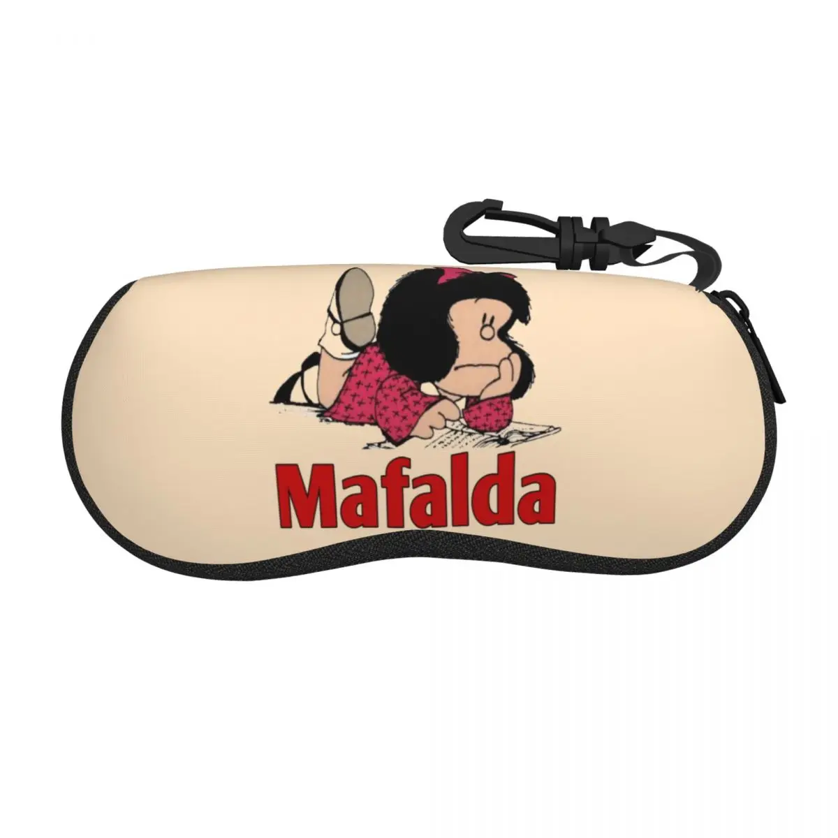 Custom Humor Manga Mafalda Sunglasses Soft Case Neoprene Zipper Comic Kawaii Shell Eyeglass Case Protective Box For Glasses