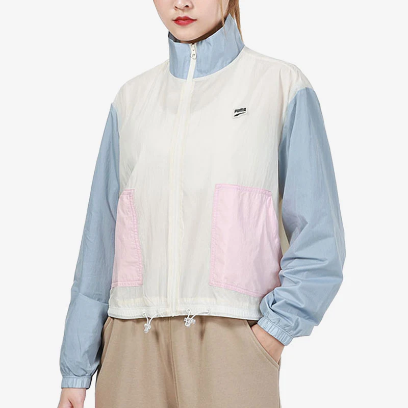 Puma Genuine Women's Retro Patchwork Sporty Stand-Up Collar Coat 532726-73