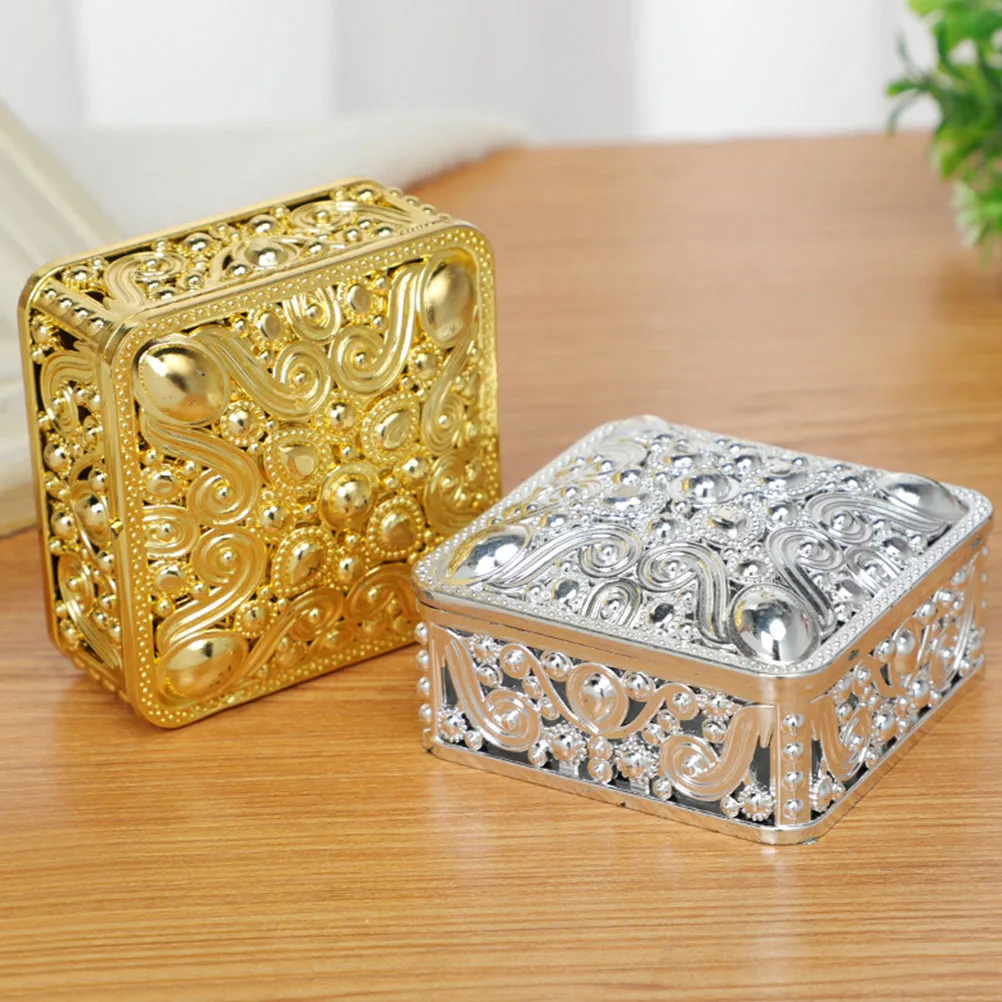

12 Pcs Box Party Favor Boxes Golden Gift Wedding Candy Box For Wedding Birthday Bridal Shower Storage Container Packaging Bag