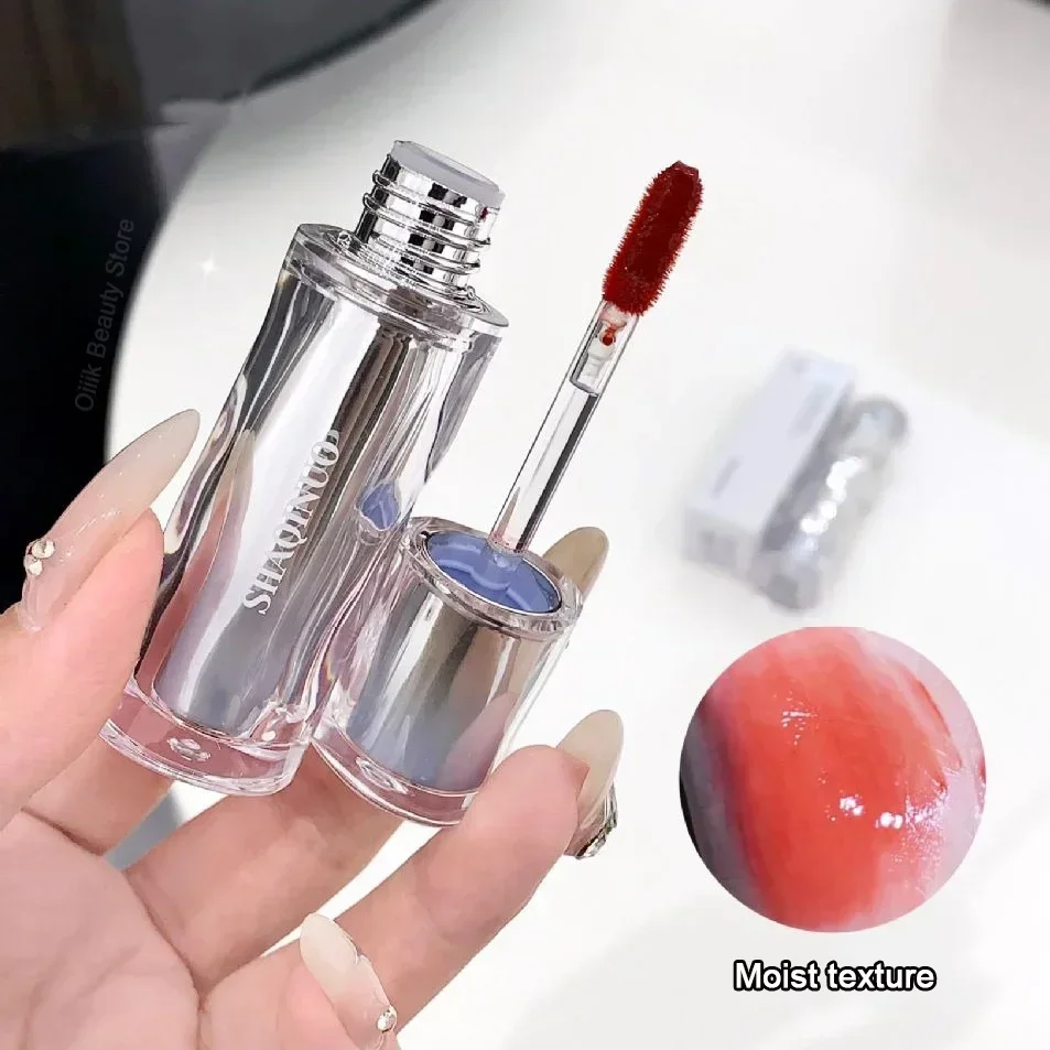 

Mirror Water Lip Gloss Easy Wear Clear Ice Gray Pink Lip Glaze Female Lips Moisturizing Makeup Tint Lipstick Non-stick Cosmetics