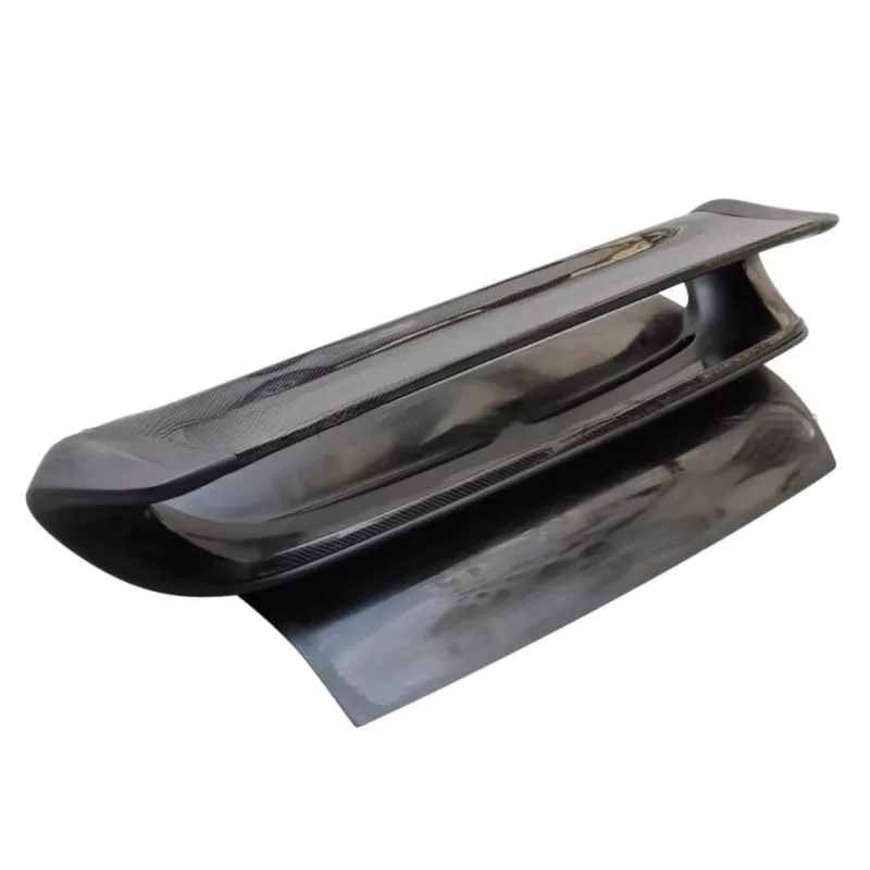 Fiber +FRP Single Deck Trunk Spoiler Bumper Wing, Carbon Black