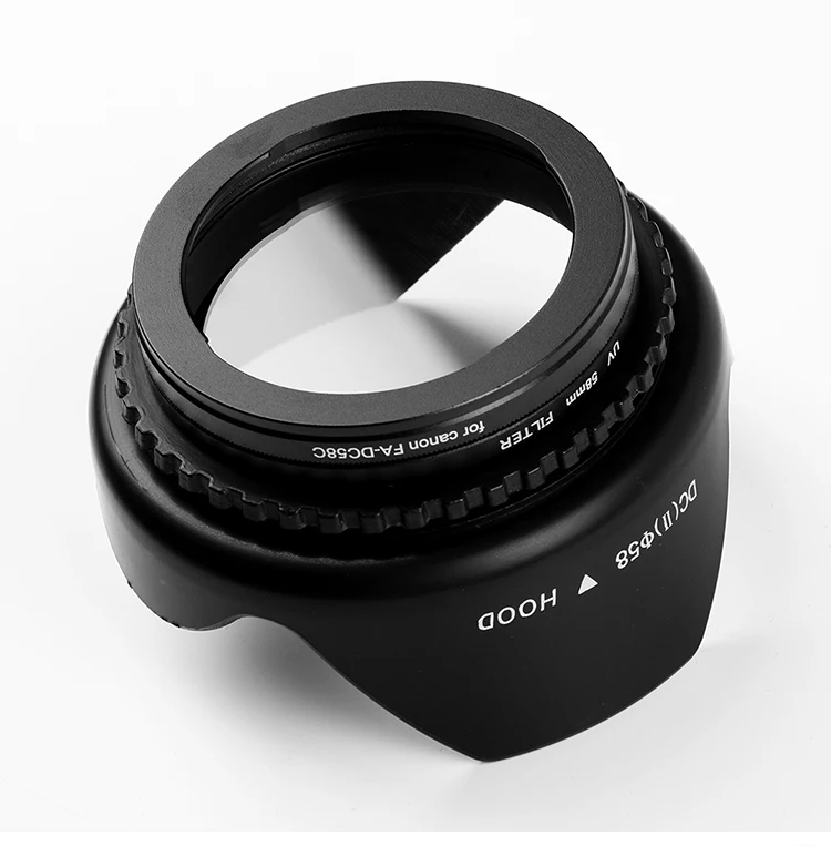 Anillo adaptador de filtro de lente de cámara de 58mm, FA-DC58C, UV, capucha y tapa de lente para Canon PowerShot G1X
