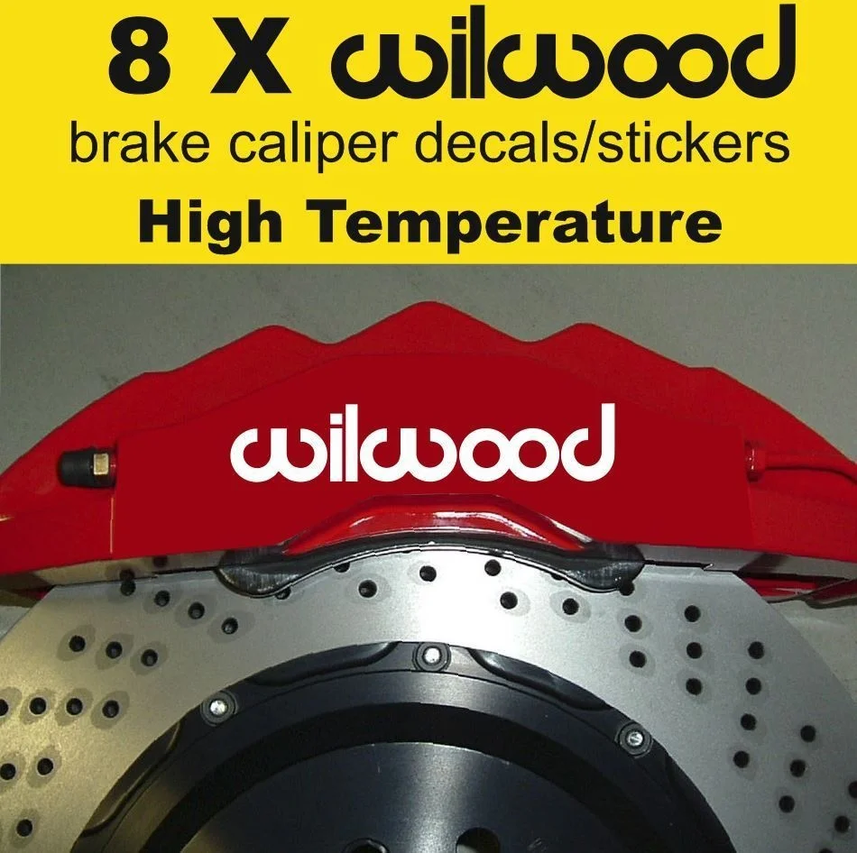 For 8 X Wilwood Brake Caliper Decals Stickers Vinyl Emblem Graphics Car  Styling