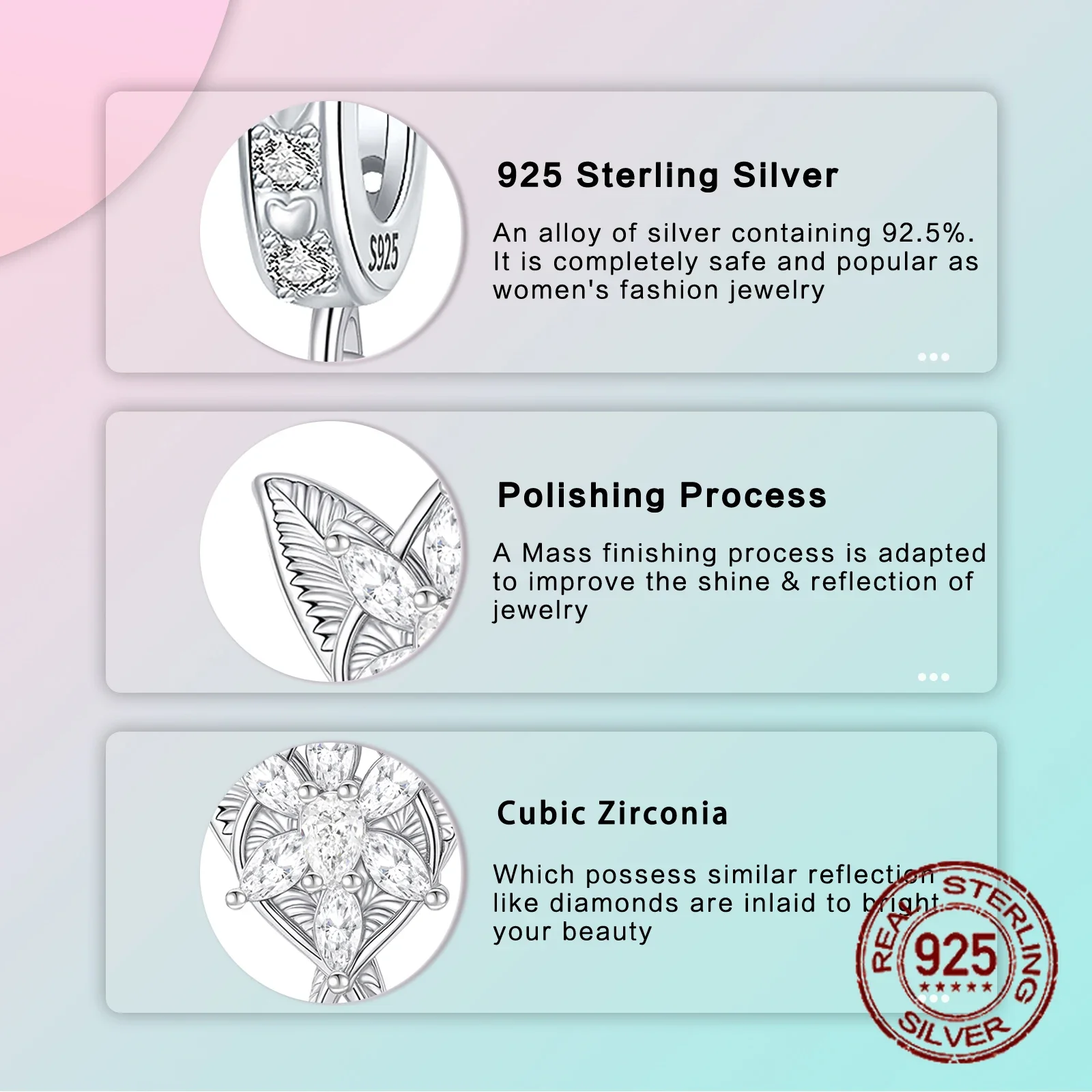 925 스털링 실버 잎 요정 천사 지르콘 매달려 펜던트의 매력에 맞게 원래 매력 팔찌 여성 DIY 쥬얼리 선물
