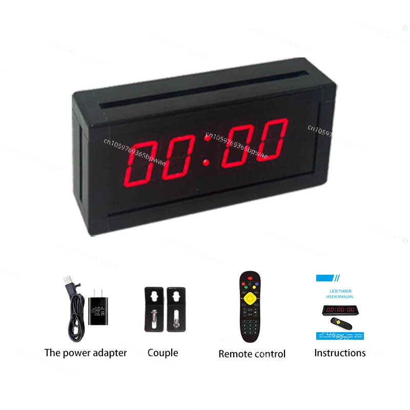 2.3-Inch 4-digit Digital Timer Suitable for Sports Conferences  Single-sided Display Plug-in Power Supply Hand Button Pressing
