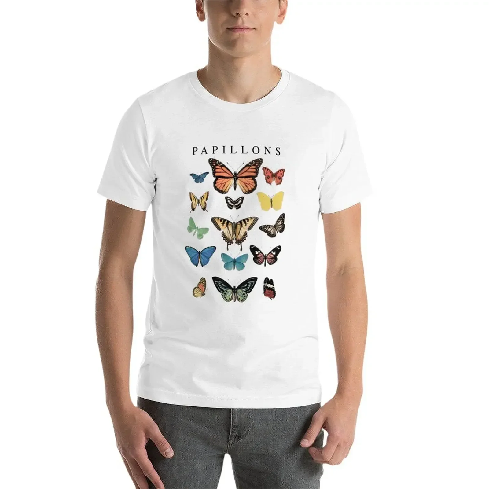 Camiseta de borboleta Papillons masculina, Street Wear, secagem rápida, material de anime, qualidade superior