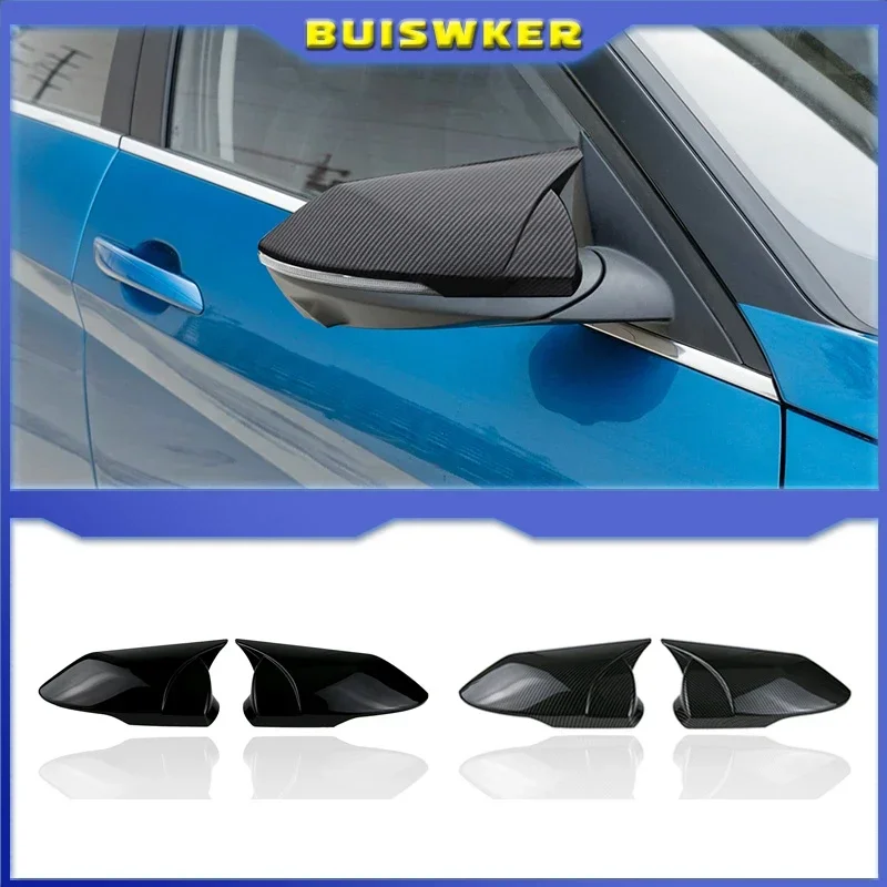 

for Hyundai Elantra Avante CN7 2021 ABS rearview mirror protective shell Chrome carbon fiber decorative horn cover exterior