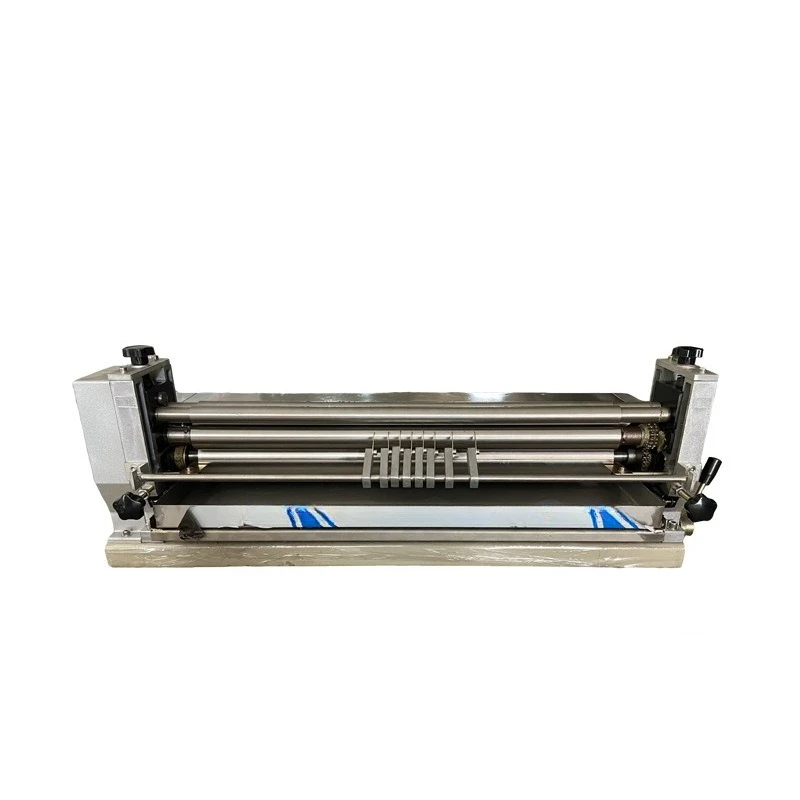 Desktop paper laminating glue machine, stainless steel roller cold white glue coating machine