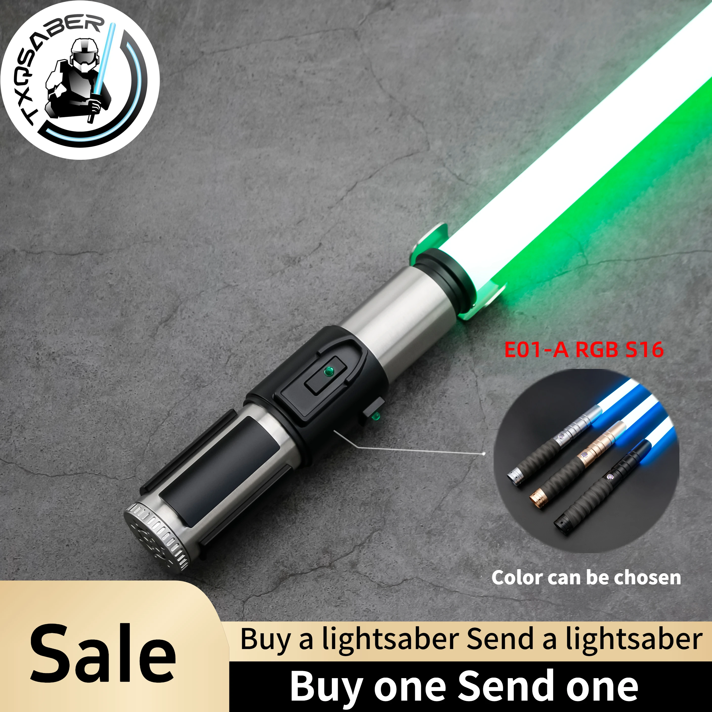 

TXQSABER Replica Lightsaber Yoda SDRGB Pixel Lasersword Smooth Swing FOC Blaster Metal Handle Jedi Laser Sword Toys for Adult